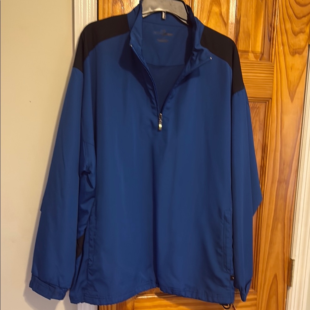Men's Blue and Black Jacket